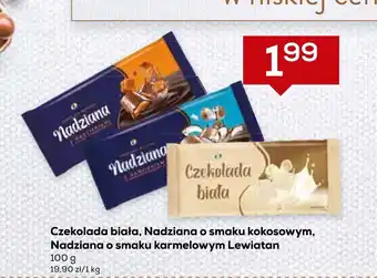 Lewiatan Czekolada biała, Nadziana o smaku kokosowym, Nadziana o smaku karmelowym Lewiatan 100g oferta