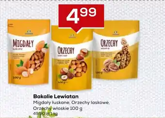 Lewiatan Bakalie Lewiatan Migdały łuskane, Orzechy laskowe, Orzechy włoskie 100g oferta