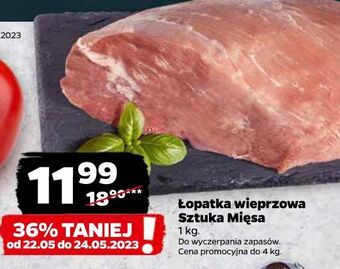 Netto Łopatka wieprzowa bez kości sztuka mięsa netto oferta