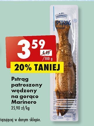 Biedronka Pstrąg patroszony wędzony na gorąco marinero oferta