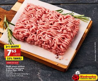 Biedronka Mięso mielone z szynki wieprzowej chude kraina mięs oferta