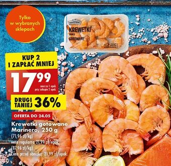 Biedronka Krewetki białe gotowane marinero oferta