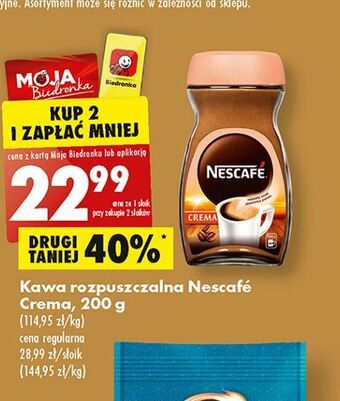 Biedronka Kawa nescafe crema oferta