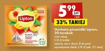 Biedronka Herbata lipton peach mango oferta
