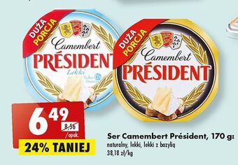 Biedronka Ser camembert naturalny president oferta