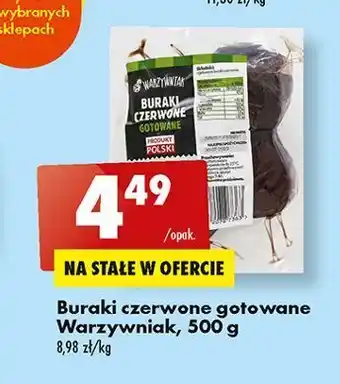 Biedronka Buraki czerwone gotowane warzywniak oferta