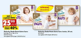 Biedronka Pieluchomajtki dla dzieci extra large 6 dada extra care oferta