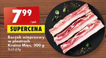 Biedronka Boczek wieprzowy plastry kraina mięs oferta