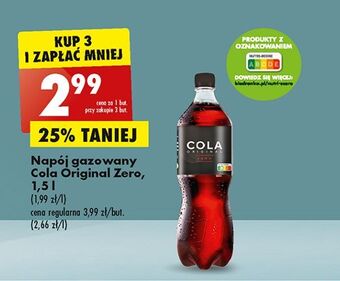 Biedronka Napój zero cola original oferta