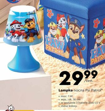 Biedronka Lampka nocna psi patrol oferta
