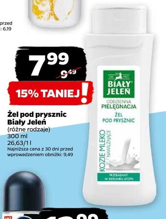 Żel pod prysznic biały jeleń