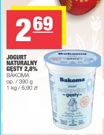 Spar Jogurt naturalny gęsty Bakoma 390g oferta