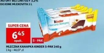 Auchan Baton kinder mleczna kanapka oferta