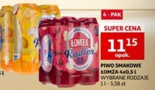Auchan Piwo łomża radler 0.0% mango oferta