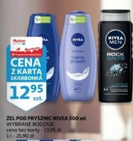 Auchan Żel pod prysznic nivea creme care oferta