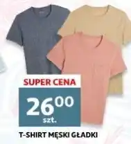 Auchan T-shirt męski gładki oferta