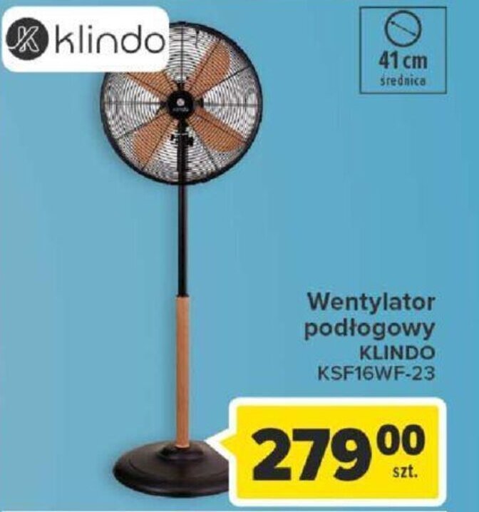Carrefour KLINDO Wentylator podłogowy KSF16WF-23 oferta