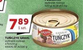 Groszek Graal tuńczyk kawałki w oleju roślinnym 170 g oferta