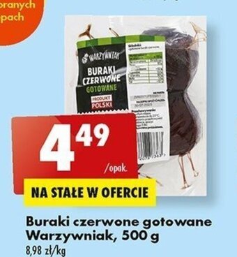 Biedronka Buraki czerwone gotowane Warzywniak, 500 g oferta