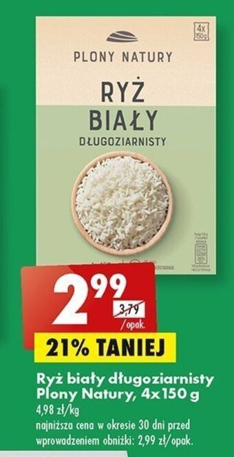 Biedronka Ryż biały długoziarnisty Plony Natury, 4x 150 g oferta