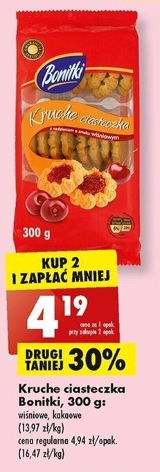 Biedronka Kruche ciasteczka Bonitki, 300 g oferta