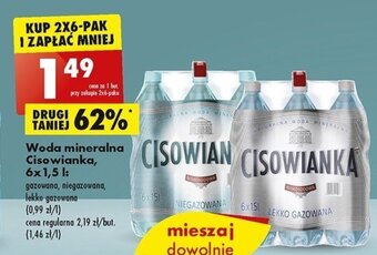 Biedronka Woda mineralna Cisowianka, 1,5l oferta