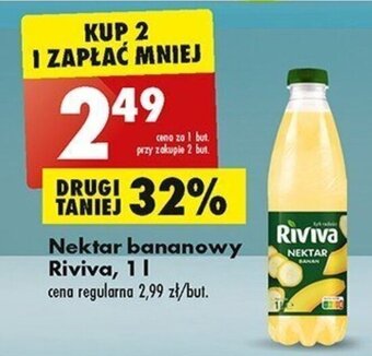 Biedronka Nektar bananowy Riviva, 1l oferta