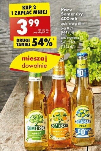 Biedronka Piwo Somersby, 400 ml oferta
