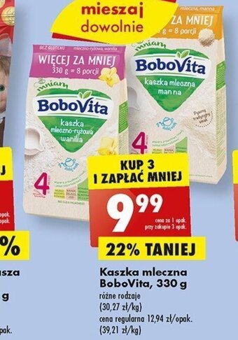 Biedronka Kaszka mleczna BoboVita, 330 g oferta