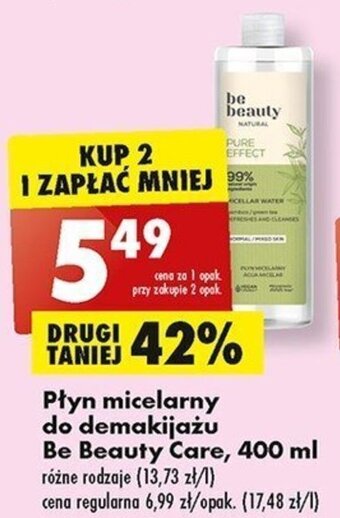 Biedronka Płyn micelarny do demakijażu Be Beauty Care, 400 ml oferta