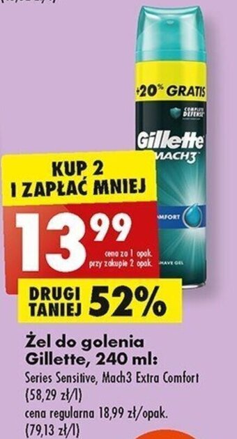 Biedronka Żel do golenia Gillette, 240 ml oferta