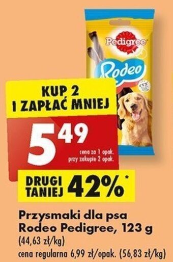 Biedronka Przysmaki dla psa Rodeo Pedigree, 123 g oferta