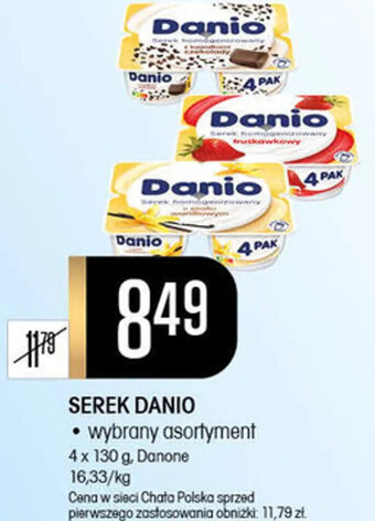 Chata Polska SEREK DANIO 4 x 130 g, Danone oferta