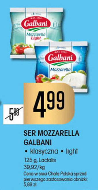 Chata Polska SER MOZZARELLA GALBANI 125 g, Lactalis oferta