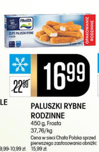 Chata Polska PALUSZKI RYBNE RODZINNE 450 g, Frosta oferta
