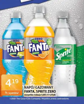 ABC Napój gazowany Fanta, Sprite Zero 0,85l oferta