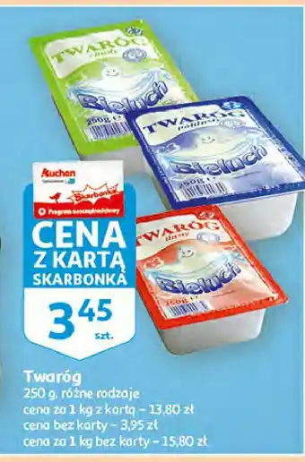 Auchan Twaróg półtłusty 1 SZT 250 G oferta