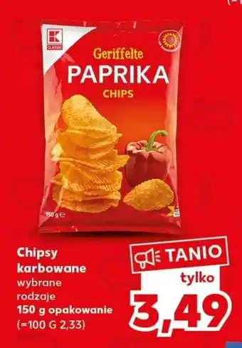 Kaufland Chipsy paprykowe karbowane oferta