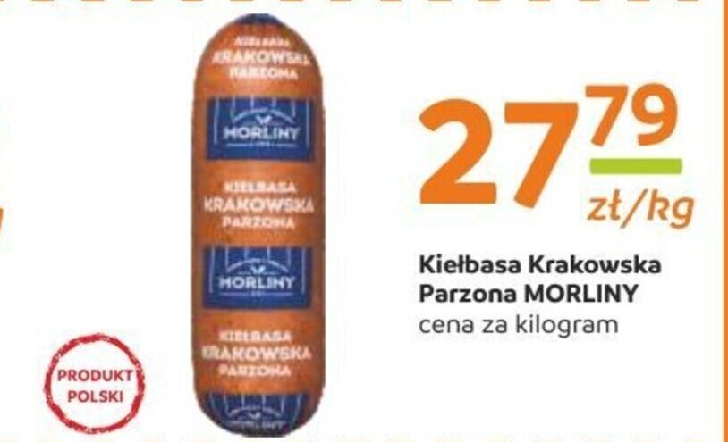 Gama MORLINY Kiełbasa Krakowska Parzona 1kg oferta
