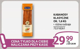 Selgros KABANOSY KLASYCZNE OK. 1,6 KG oferta