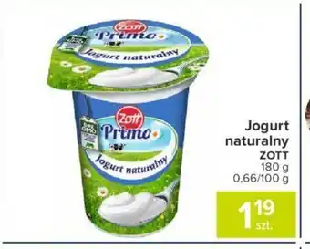 Carrefour Jogurt naturalny Zott 180g oferta