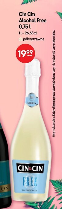 Żabka Cin Cin Alcohol Free 0,75l oferta