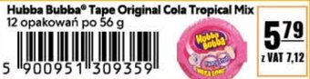 Eurocash Hubba Bubba® Tape Original Cola Tropical Mix oferta