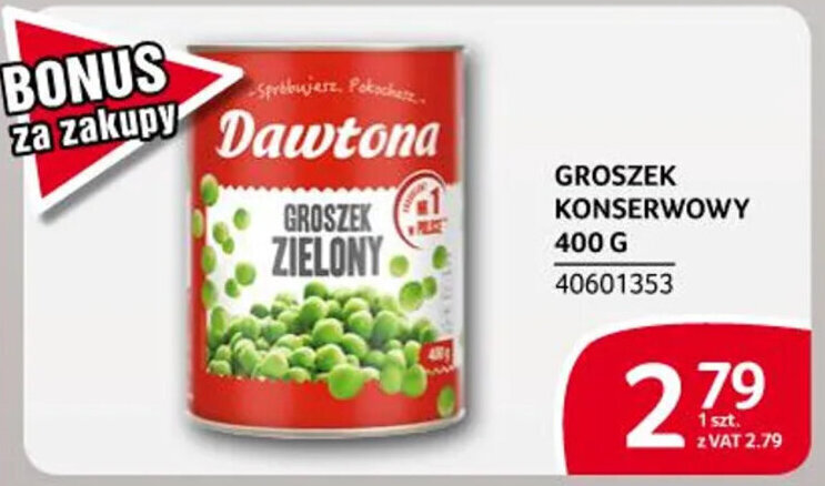 Selgros GROSZEK KONSERWOWY 400g oferta