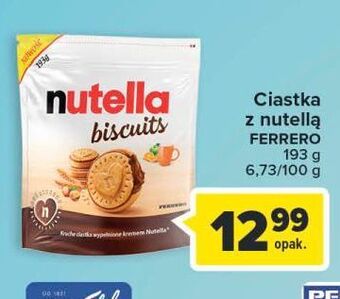 Carrefour Ciastka z kremem nutella biscuits oferta