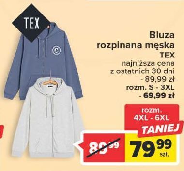 Carrefour Bluza rozpinana męska s-3xl tex oferta
