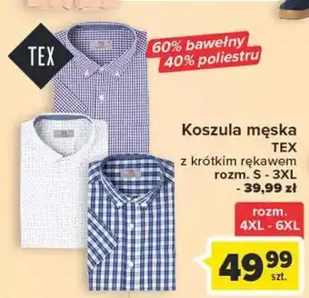 Carrefour Koszula męska 4xl-6xl tex oferta