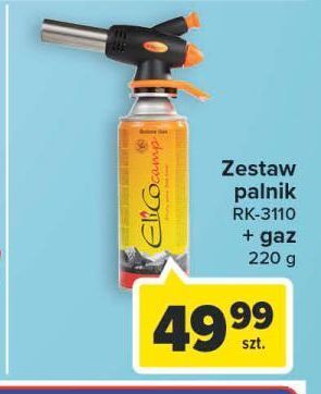 Palnik gazowy z wymienną butlą rk-3110 + gaz 220 g elicocamp