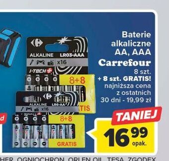 Carrefour Baterie alkaliczne aaa carrefour oferta