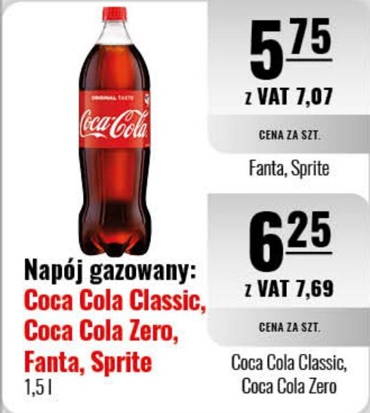 Eurocash Coca-Cola Napój gazowany 1,5l oferta